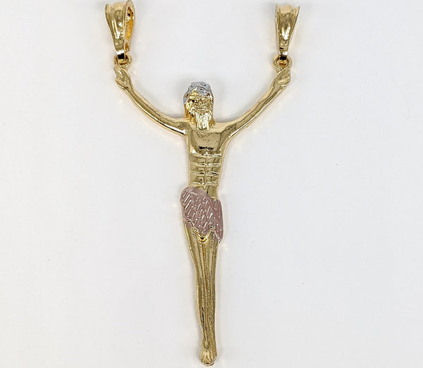 Plated Tri-Gold Large Cross Pendant*