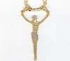 Plated Tri-Gold Cross Pendant and Chain Set*