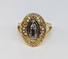 Plated Tri-Gold Virgin Mary Ring