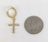 Plated Bling Cross Earring