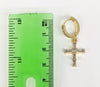 Plated Bling Cross Earring