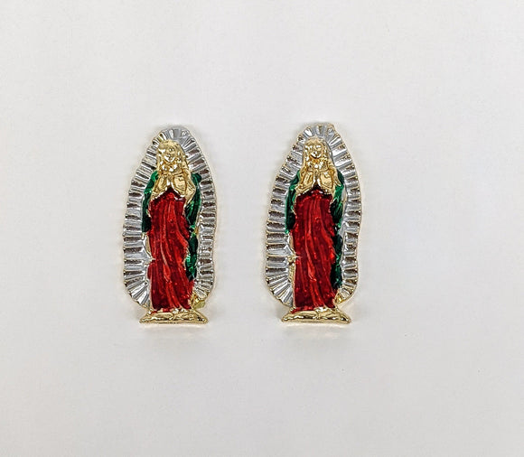2pcs Plated Multicolor Virgin Mary Nail Charm