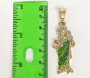 Plated Multicolor Saint Jude 3mm Figaro Chain Necklace