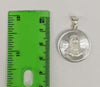 Silver 925 Double Sided Virgin Mary and Jesus Medallion Pendant