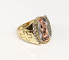 Plated Tri-Gold Virgin Mary Ring