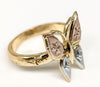 Plated Tri-Gold Butterfly Ring*