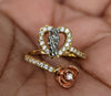 Plated Tri-Gold Saint Jude Adjustable Ring*