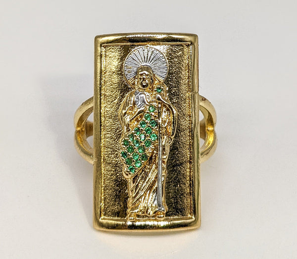 Plated Multicolor Saint Jude Adjustable Ring*