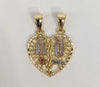 Plated Virgin Mary Break-A-Part Heart Pendant