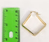 Plated MEDIUM Diamond Shape Hoop Earring