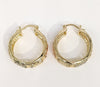 Plated Tri-Gold Butterfly Hoop Earring*