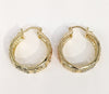 Plated Tri-Gold Butterfly Hoop Earring*