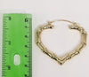 Plated Heart Shape Hoop Earring MEDIUM