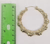 Plated Bamboo Style Hoop Earring LARGE