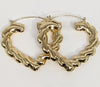 Plated Heart Shape Hoop Earring MEDIUM