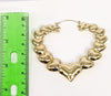 Plated Heart Shape Hoop Earring LARGE