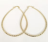 Plated Oval Hoop Earring