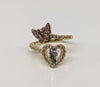 Plated Tri-Gold Saint Jude Adjustable Ring
