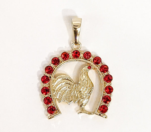 Plated Rooster Pendant