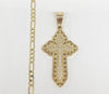 Plated Cross Pendant and Figaro Chain Set