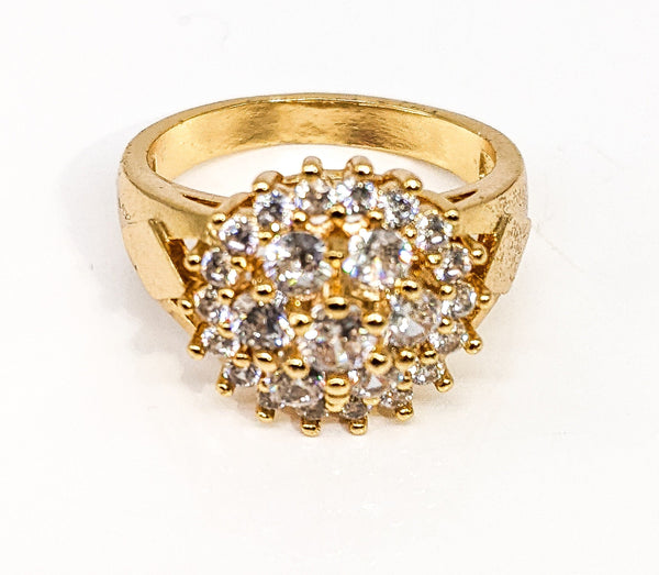 Plated Elegant Stone Ring