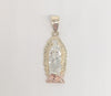 Plated Tri-Gold Virgin Mary Pendant