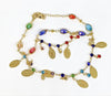 Plated Virgin Mary Multi-Color Stone Anklet