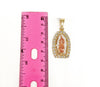 Plated Tri-Color Virgin Mary Pendant