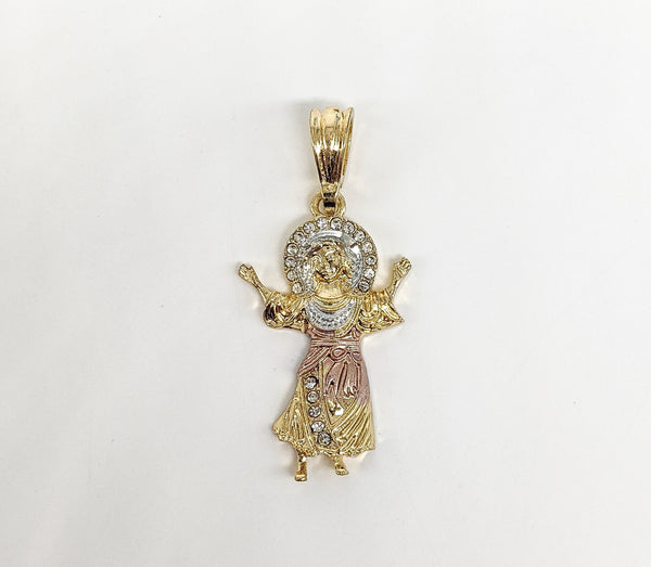 Plated Tri-Color Divine Child Pendant*