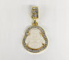 Plated White Buddha Pendant*