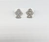 Rhodium Plated Stud Earring