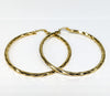 Plated Textured Hoop Earrings MEDIUM
