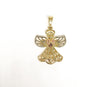 Plated Tri-Color Angel Pendant