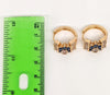 Plated Stone Huggie Earring