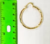 Plated Textured Hoop Earrings MEDIUM