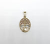 Plated Tri-Color Elephant Pendant