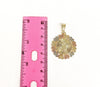 Plated Virgin Mary with Hearts Pendant