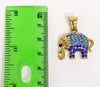 Plated Blue Elephant Pendant