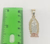 Plated Tri-Gold Virgin Mary Pendant
