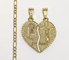 Plated Virgin Mary 4mm Figaro Chain Necklace
