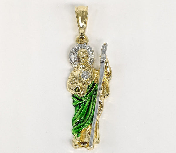 Plated Multicolor Saint Jude Thaddaeus Pendant