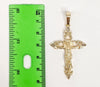 Plated Cross 3mm Cuban Chain Necklace