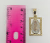 Plated Tri-Color Virgin Mary Pendant