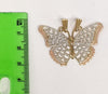 Plated Tri-Gold Butterfly Twist Chain Necklace