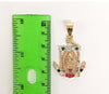 Plated Tri-Gold Anchor Virgin Mary Pendant