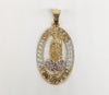 Plated Tri-Gold Virgin Mary Pendant