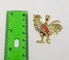 Plated Rooster 4mm 14K Diamond Cut Figaro Chain Necklace