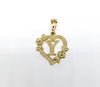 Plated Heart with Letter Pendant