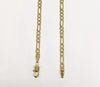 Plated 4mm 14K Diamond Figaro Chain