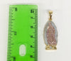 Plated Tri-Gold Virgin Mary and Cross 4mm 18" Figaro Chain Necklace*